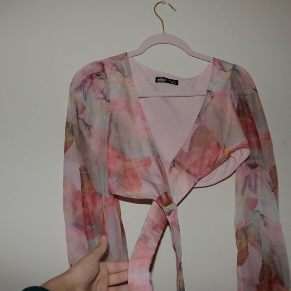 Pink Floral 2 piece romper set - Picture 7 of 16